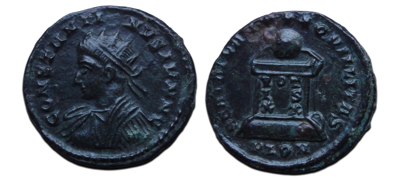 Constantine II -  altar Trier very rare R3 (ME21100)