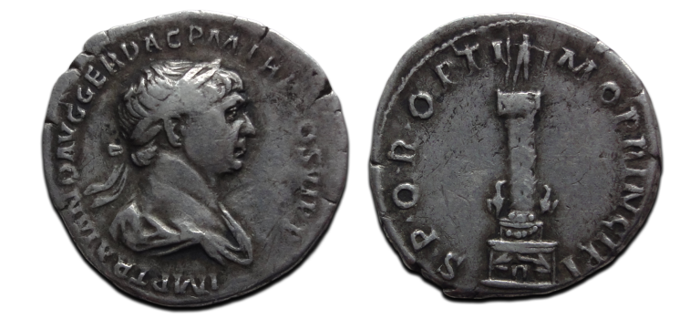 Trajanus- denarius De Zuil Van Trajanus zeldzaam! (MA2690) Trajanus- denarius De Zuil Van Trajanus zeldzaam! (MA2690)