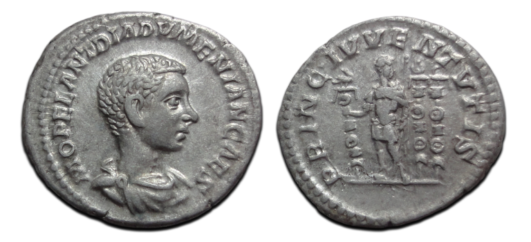 Diademenian  - Denarius RARE CAESAR PRINC IVVENTVTIS! (MA2695)