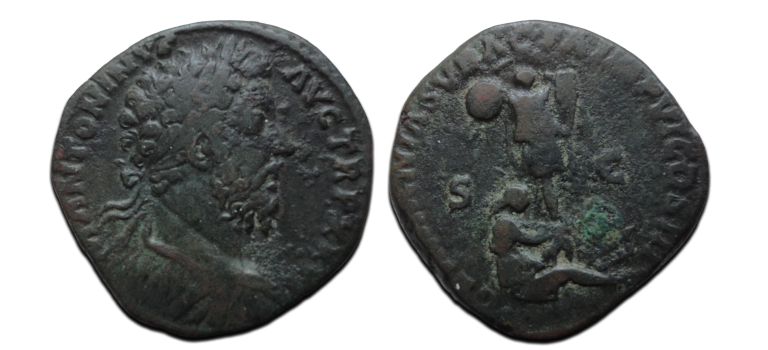 Marcus Aurelius- sestertius GERMANIA SVBACTA (ME2605)