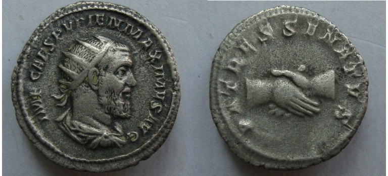 Pupienus - Handdruk Antoninianus zeldzame keizer!!!!!! (ME2247)