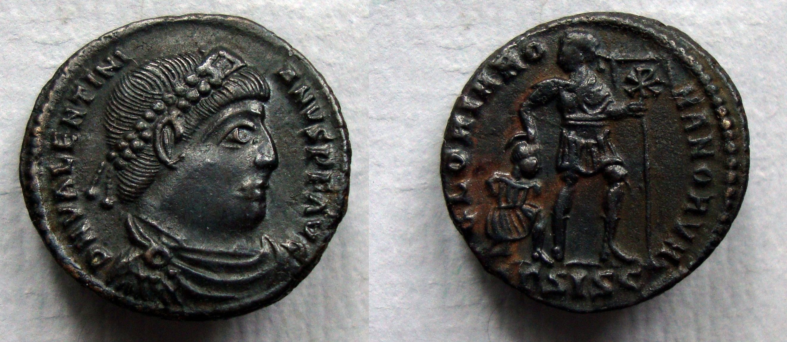 Valentinian I - Emperor with prisonner (ME2282) - Gloria romanorvm