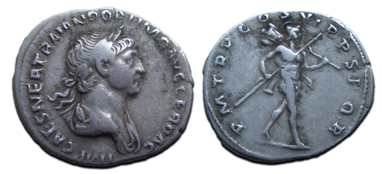 Trajanus- denarius mars (ME2578)