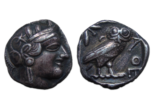 ATHENIAN OWL - Greek Tetradrachm (ME2585)