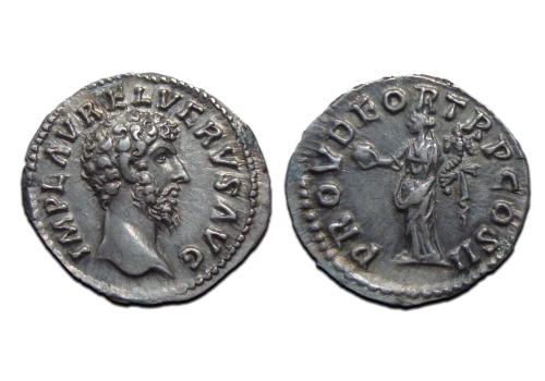 Lucius Verus - denarius Providentia fantastic coin! (ME2590)
