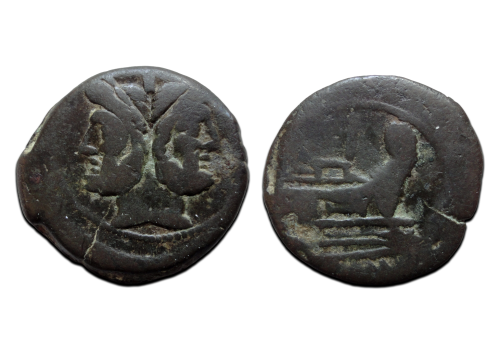Romeinse republiek - Januskop As na 206 voor Christus (ME2606)