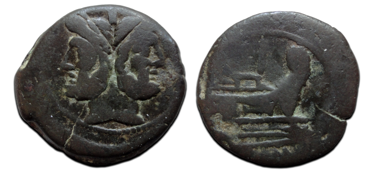 Romeinse republiek - Januskop As na 206 voor Christus (ME2606)