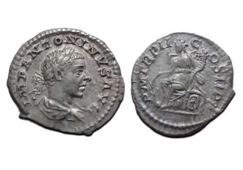 Elagabalus - FORTUNA denarius (ME2615)