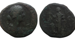 Lucilla - Sestertius PIETAS zeldzaam (ME2623)