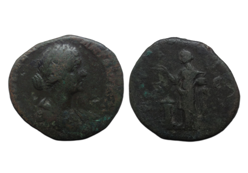 Lucilla - Sestertius Pietas RARE  (ME2623)
