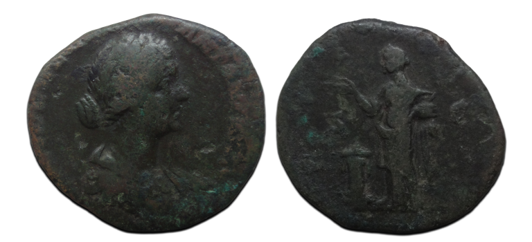 Lucilla - Sestertius PIETAS zeldzaam (ME2623)