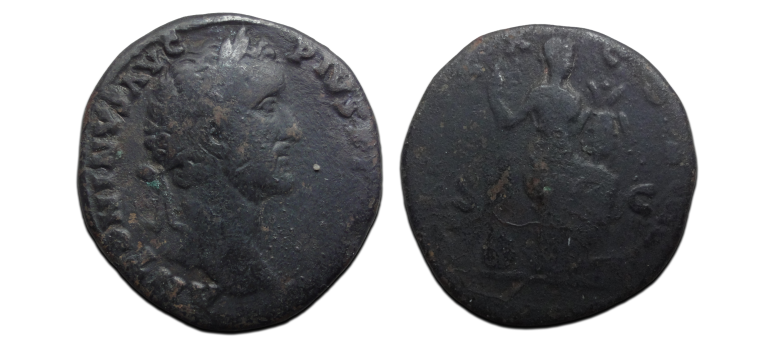 Antoninus Pius - Annona sestertius!  (ME2624)
