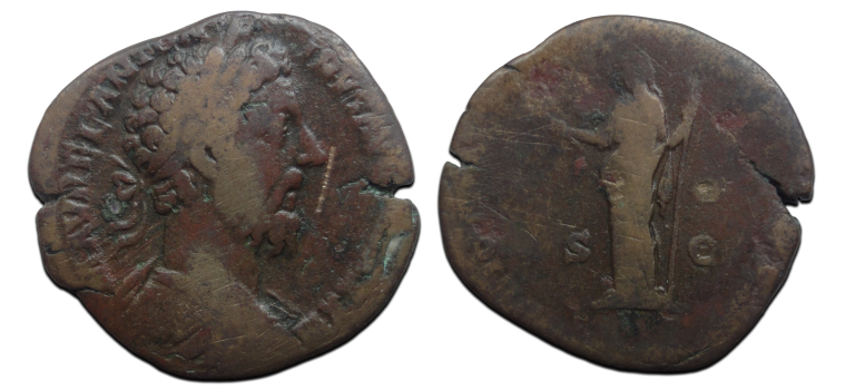 Marcus Aurelius - Sestertius FELICITAS  (ME2626)