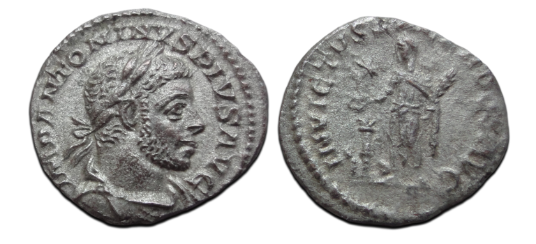 Elagabalus- denarius INVICTVS SACERDOS (ME2630)