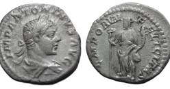 Elagabalus- denarius  TEMPORVM FEL schaars (ME2632)