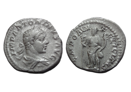Elagabalus- denarius TEMPORVM FELICITAS  (ME2632)