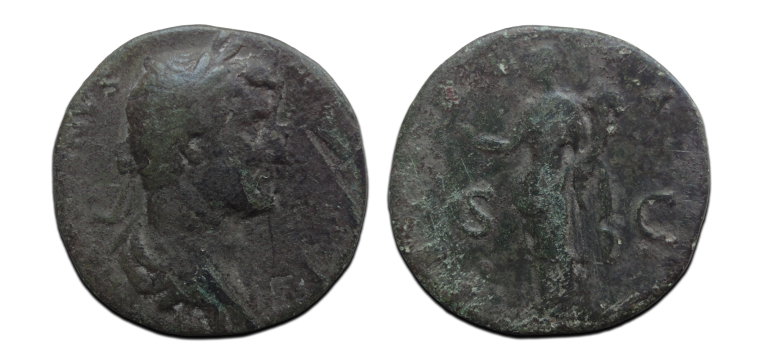 Hadrianus SESTERTIUS - Felicitas sestertius (ME2639)