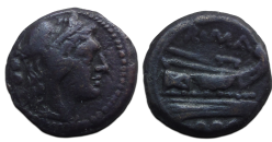 Romeinse republiek - quadrans Hercules 211 voor Christus! (ME2640)