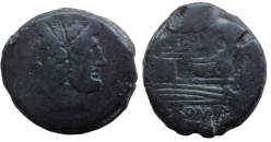 Romeinse republiek - Januskop As Lucanus Terentius (ME2641)