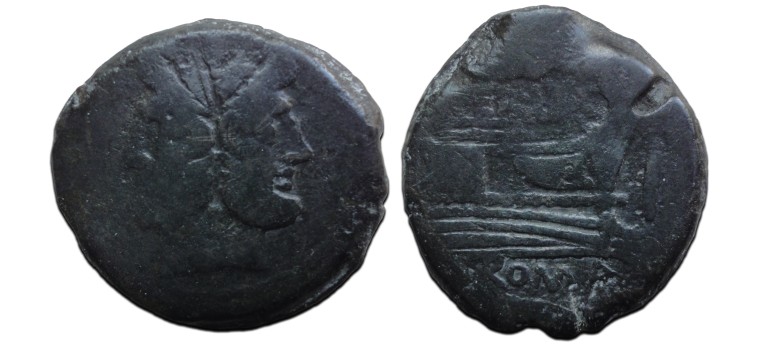 Romeinse republiek - Januskop As Lucanus Terentius (ME2641)
