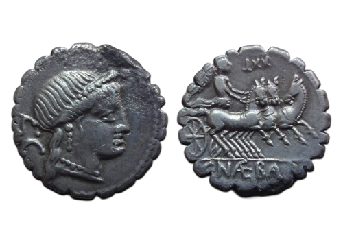Roman republic - denarius Naevius Balbus 79 BC (ME2644)