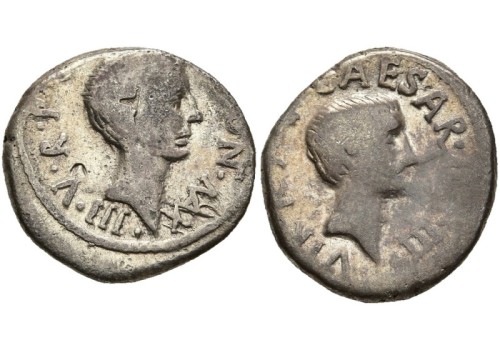 Lepidus - denarius with Octavian (ME2655)