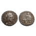 Roman republic - denarius Aquilius Warrior with Sicilia 71 BC (N25100)