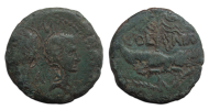 Augustus and Agrippa AS crocodile dupondius SCARCE  (D2503)