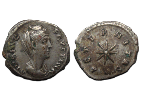 Faustina I - Zeldzame denarius STER AETERNITAS (N2501) Faustina I - Zeldzame denarius STER AETERNITAS (N2501)