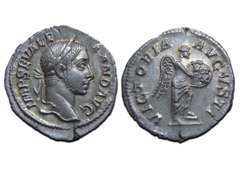 Severus Alexander -  Victoria AVGVSTI denarius beauty! (N2523)