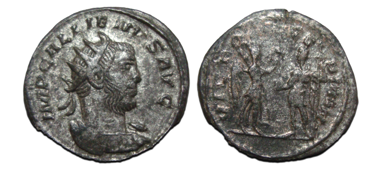 Gallienus -  VICTORIA GERMAN zilver! (N2554)