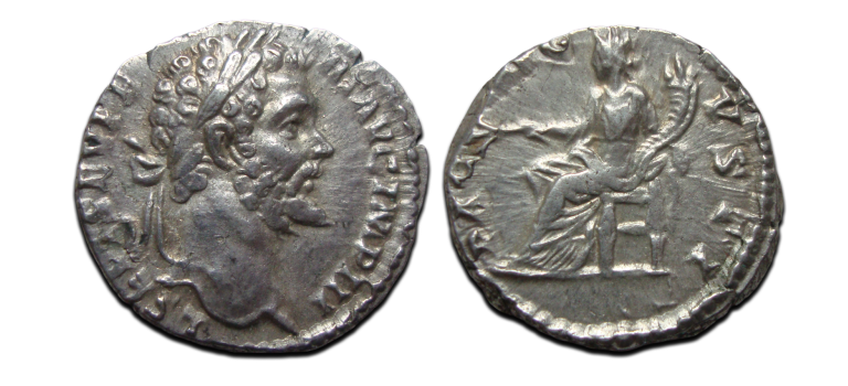 Septimius Severus - PAX denarius zeldzaam!  (N2579)