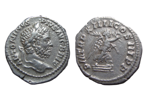 Caracalla - Denarius Victoria op boeg  (N2582)