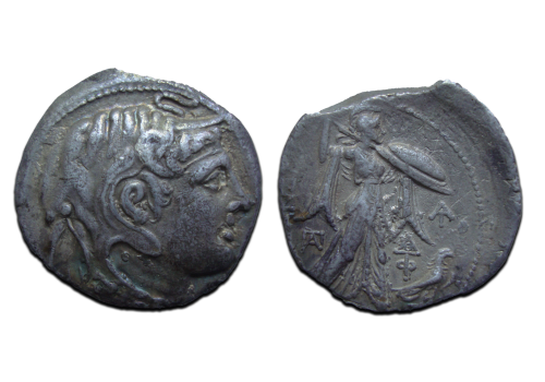 Ptolemy I Æ  - Tetradrachm with elephants skin (O2419)