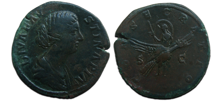 Faustina jr - Sestertius Pauw schaars (O2449)