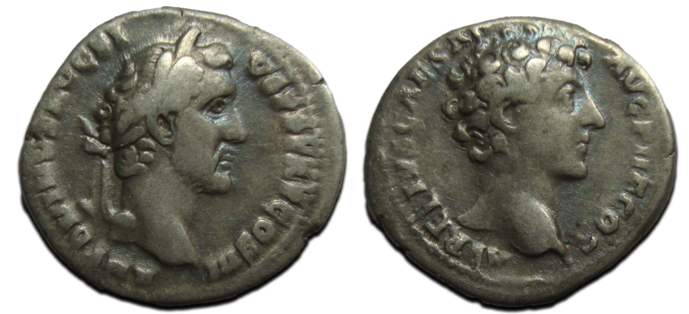 Antoninus Pius - denarius Keerzijde MARCUS AURELIUS dynastische uitgave SCHAARS (O2474) Antoninus Pius - denarius Keerzijde MARCUS AURELIUS dynastische uitgave SCHAARS (O2474)