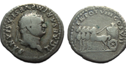 Titus -  denarius praalwagen met vierspan! (O25119)