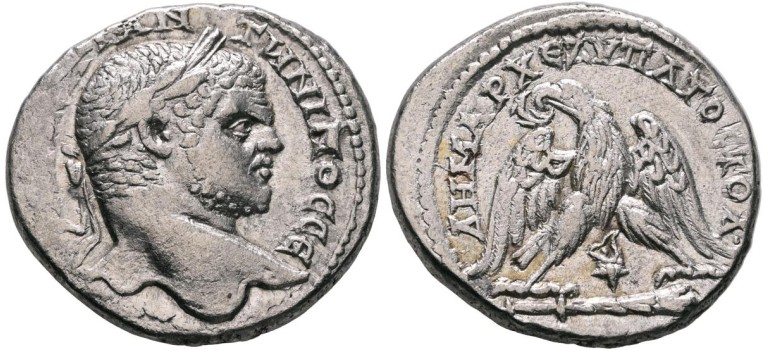 Caracalla -  Tetradrachm eagle Tyre! (O2531)