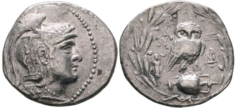 Greek coins - Tetradrachm new style Athenian Owl (O2537)