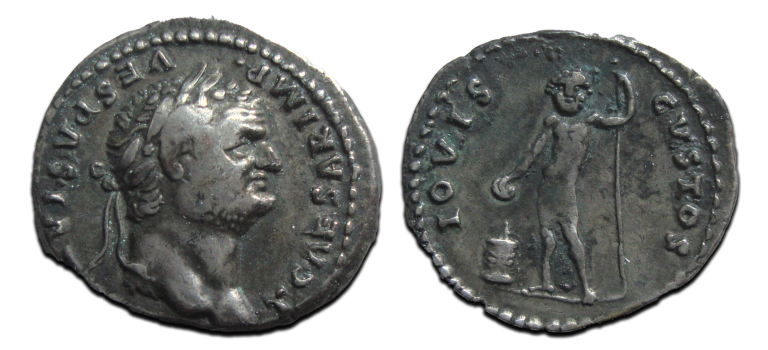 Titus -  denarius Jupiter zeldzaam! (O2544)