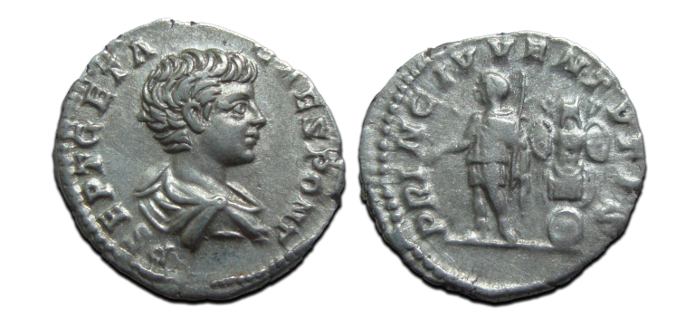 Geta - denarius Prince of the youth (O2554)