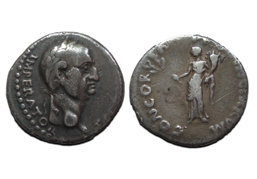 Galba - Concordia denarius R4 zeer zeldzaam (O2577)