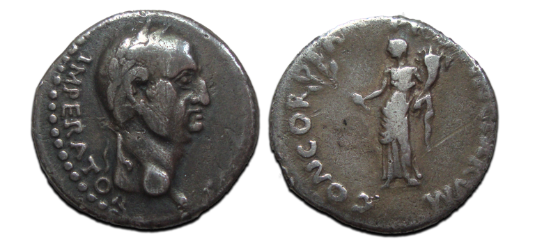 Galba - Concordia denarius R4 zeer zeldzaam (O2577)