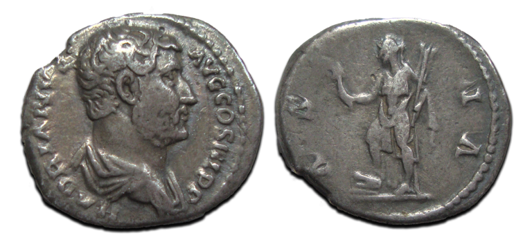 Hadrianus - denarius ASIA Reis-serie gewilde munt! (O2581) Hadrianus - denarius ASIA Reis-serie gewilde munt! (O2581)