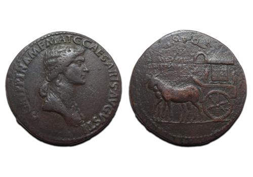 Agrippina I - Sestertius, moeder van Caligula (O2583) Agrippina I - Sestertius, moeder van Caligula (O2583)