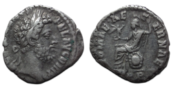 Commodus - denarius ROMA schaars (O2609)