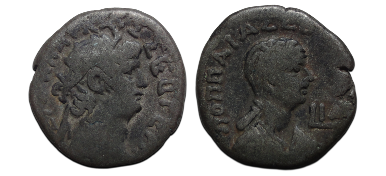 Nero - met zijn tweede vrouw Poppaea tetradrachme! (O26100) Nero - met zijn tweede vrouw Poppaea tetradrachme! (O26100)