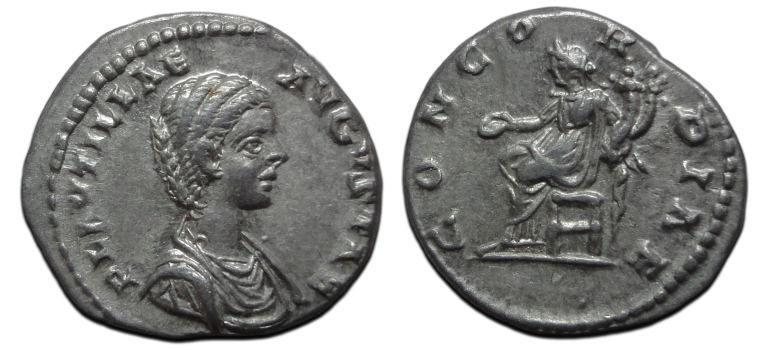Plautilla - schaarse keizerin CONCORDIAE mooie buste! (O2539) Plautilla - schaarse keizerin CONCORDIAE mooie buste! (O2539)