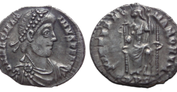 MAGNUS MAXIMUS  -  zilveren Siliqua zeldzaam! (O26104)