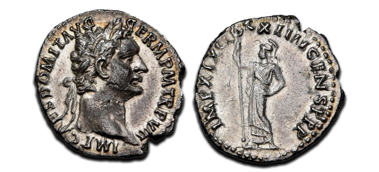 Domitianus - denarius Minerva IMP XIIX (O26105)